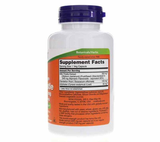 Silymarin Milk Thistle Extract 300 Mg Double Strength, NOW